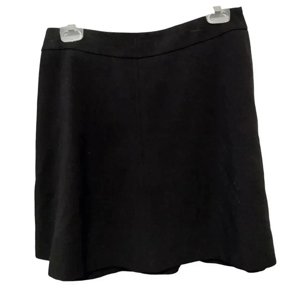 Ann Taylor Loft Size 8 Black Classic Skater Style Loose Fit Lined Short Skirt - Picture 1 of 8